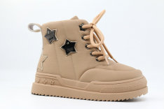 52603ук-2 Беж 26-1,27-1,28-1,29-1,30-1 Kapika Ботинки Повсед Оксфорд Иск.мат, Байка/Флис, Резина В/О жен