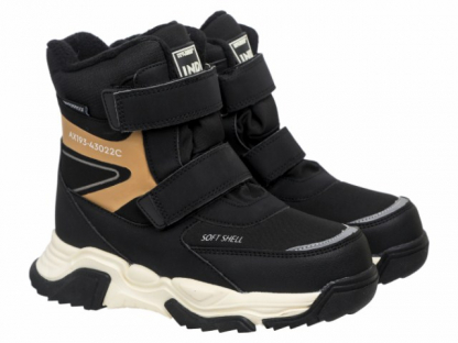 74-0701C2 Чёрный / песочный 34-2,35-2,36-3,37-3 Indigo kids Ботинки Повсед Оксфорд Softshell, Мемб/нат.шерсть, ЭВА / ТЭП Зима Муж