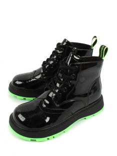 AL 11629 Чёр 30-1,31-1,32-1,33-1,34-1,35-1 Antilopa Ботинки Повсед Дерби Иск.мат, Байка/Флис В/О жен