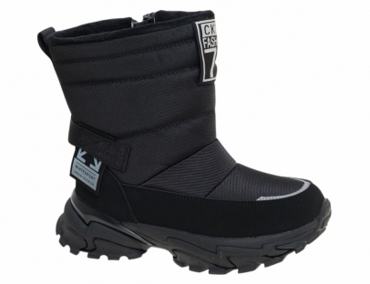 R190199023BK Чёр 32-1,33-1,34-1,35-1,36-1,37-1 Сказка П/сапоги Повсед Дутики Иск.мат, Нат.шерсть Зима Муж