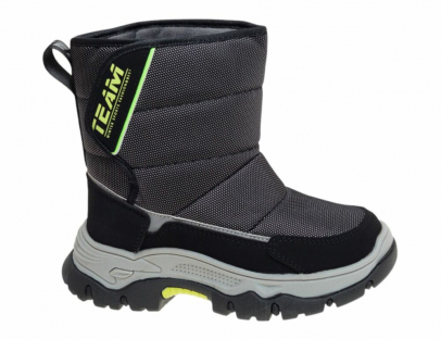 R352198673LBD Чёр и сер 28-1,29-2,30-2,31-2,32-1 Сказка П/сапоги Повсед Дутики Иск.мат, Нат.шерсть Зима Муж