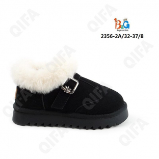 RC51_2356-2A Чёр 32-1,33-1,34-2,35-2,36-1,37-1 Boys and Girls П/ботинки Повсед Угги Иск.мат, Нат.шерсть, ТПР (TPR-Термопластичная резина) Зима жен