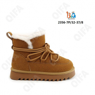 RC51_2356-7P Темно-желтый 32-1,33-1,34-2,35-2,36-1,37-1 Boys and Girls Ботинки Повсед Угги Иск.мат, Нат.шерсть, ТПР (TPR-Термопластичная резина) Зима