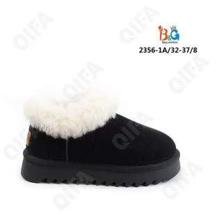 RC51_2356-1A Чёр 32-1,33-1,34-2,35-2,36-1,37-1 Boys and Girls П/ботинки Повсед Угги Иск.мат, Нат.шерсть, ТПР (TPR-Термопластичная резина) Зима жен