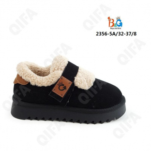 RC51_2356-5A Чёр 32-1,33-1,34-2,35-2,36-1,37-1 Boys and Girls П/ботинки Повсед Угги Иск.мат, Нат.шерсть, ТПР (TPR-Термопластичная резина) Зима жен