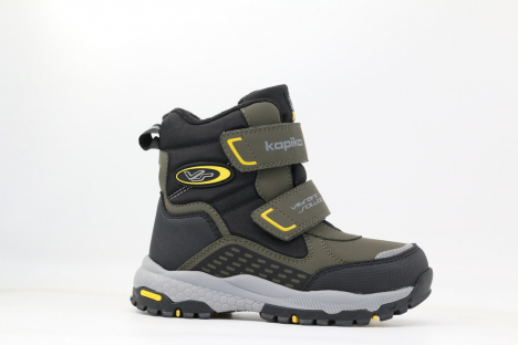 42529-2 черный-хаки 28-1,29-1,30-1,31-1,32-1 Kapika Ботинки Повсед Оксфорд Иск.мат, Мемб/нат.шерсть, ЭВА/ТЭП Зима Муж