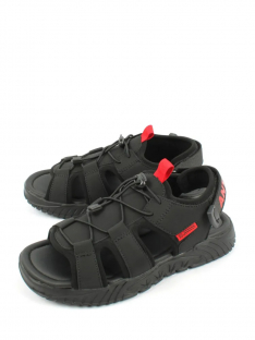 AL 13762 Чёр 32-1,33-1,34-1,35-1,36-1,37-1 Antilopa Туфли Актив.отдых Сандалии Иск.мат, Текстиль Лето Муж