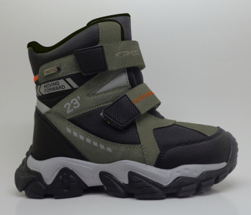 43529-1 черный-хаки 31-1,32-1,33-1,34-1,35-1 Kapika Ботинки Повсед Оксфорд Иск.мат, Мемб/нат.шерсть, ЭВА/ТЭП Зима Муж