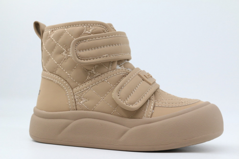 62135шк-1 Беж 26-1,27-1,28-1,29-1,30-1 Kapika Ботинки Повсед Дерби Иск.мат, Нат.шерсть, Резина Зима жен