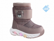 62-1070B Роз 26-2,27-2,28-2,29-2,30-2,31-2 Indigo kids П/сапоги Повсед Дутики Иск.мат, Нат.шерсть, ЭВА / ТЭП Зима жен