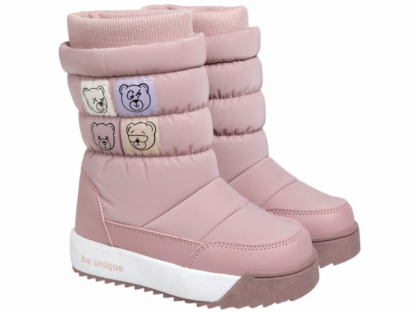 62-3085B Роз 28-2,29-2,30-2,31-2,32-2 Indigo kids Сапоги Повсед Дутики Иск.мат, Нат.шерсть, ЭВА / ТЭП Зима жен