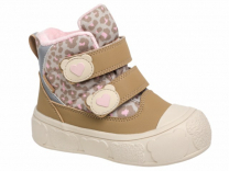 70-1025B Бежевый / розовый 26-2,27-2,28-2,29-2,30-2 Indigo kids Ботинки Повсед Дутики Иск.мат, Мемб/нат.шерсть, ТЭП В/О жен