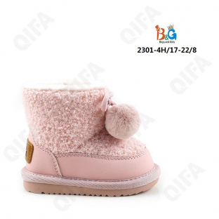 RC51_W2301-4H Роз 17-1,18-1,19-2,20-2,21-1,22-1 Boys and Girls Ботинки Повсед Угги Иск.мат, Нат.шерсть, ТПР (TPR-Термопластичная резина) Зима жен