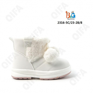 RC51_2316-5C Бел 23-1,24-1,25-2,26-2,27-1,28-1 Boys and Girls П/сапоги Повсед Веллингтон Иск.мат, Иск.мех, ТПР (TPR-Термопластичная резина) Зима жен