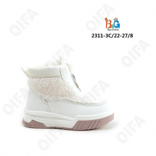 RC51_W2311-3C Бел 22-1,23-1,24-2,25-2,26-1,27-1 Boys and Girls Ботинки Повсед Веллингтон Иск.мат, Нат.шерсть, ТПР (TPR-Термопластичная резина) Зима же