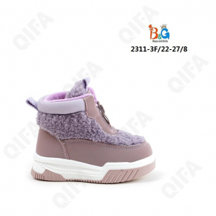 RC51_W2311-3F Фиол 22-1,23-1,24-2,25-2,26-1,27-1 Boys and Girls Ботинки Повсед Веллингтон Иск.мат, Нат.шерсть, ТПР (TPR-Термопластичная резина) Зима ж