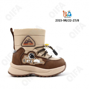 RC51_2315-9R Светло-коричневый 22-1,23-1,24-2,25-2,26-1,27-1 Boys and Girls П/сапоги Повсед Дутики Иск.мат, Нат.шерсть, ТПР (TPR-Термопластичная резин
