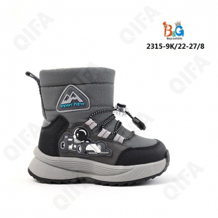 RC51_2315-9K Сер 22-1,23-1,24-2,25-2,26-1,27-1 Boys and Girls П/сапоги Повсед Дутики Иск.мат, Нат.шерсть, ТПР (TPR-Термопластичная резина) Зима Муж