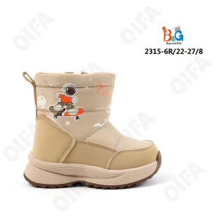 RC51_W2315-6R Светло-коричневый 22-1,23-1,24-2,25-2,26-1,27-1 Boys and Girls П/сапоги Повсед Дутики Иск.мат, Нат.шерсть, ТПР (TPR-Термопластичная рези