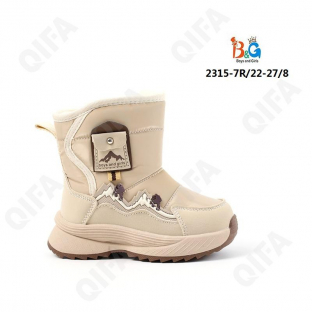 RC51_W2315-7R Светло-коричневый 22-1,23-1,24-2,25-2,26-1,27-1 Boys and Girls П/сапоги Повсед Дутики Иск.мат, Нат.шерсть, ТПР (TPR-Термопластичная рези