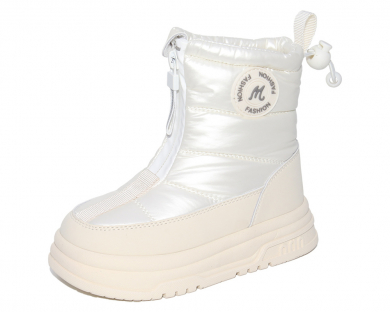 G22212 Беж 33-1,34-1,35-1,36-1,37-1,38-1 Капитошка П/сапоги Повсед Дутики Иск.мат, Нат.шерсть, Резина Зима жен