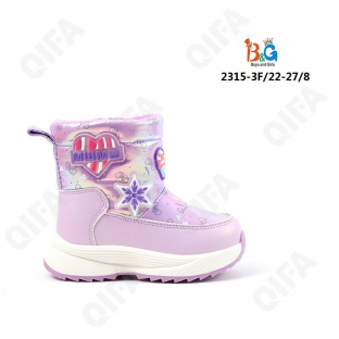 RC51_2315-3F Фиол 22-1,23-1,24-2,25-2,26-1,27-1 Boys and Girls П/сапоги Повсед Дутики Иск.мат, Нат.шерсть, ТПР (TPR-Термопластичная резина) Зима жен