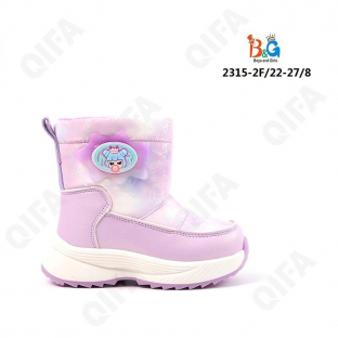 RC51_2315-2F Фиол 22-1,23-1,24-2,25-2,26-1,27-1 Boys and Girls П/сапоги Повсед Дутики Иск.мат, Нат.шерсть, ТПР (TPR-Термопластичная резина) Зима жен