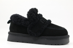 63319ш-1 Чёр 33-1,34-1,35-1,36-1,37-1 Kapika П/ботинки Повсед Угги Нат.кожа, Нат.шерсть, Резина Зима жен