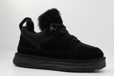 64321шк-1 Чёр 36-1,37-1,38-1,39-1,40-1 Kapika П/ботинки Повсед Кроссовки Нат.кожа, Нат.шерсть, Резина Зима жен