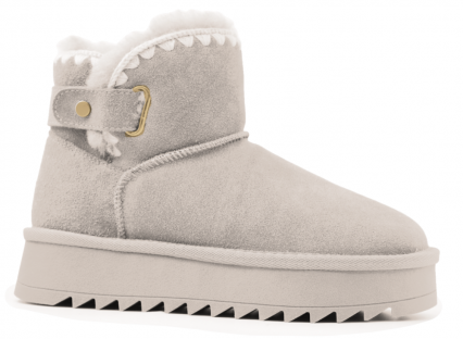 64328ш-1 Сер 36-1,37-1,38-1,39-1,40-1 Kapika П/сапоги Повсед Угги Нат.кожа, Нат.шерсть, Резина Зима жен