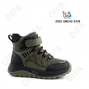 RC51_2351-1M серо-зеленый 32-1,33-1,34-2,35-2,36-1,37-1 Boys and Girls Ботинки Повсед Оксфорд Иск.мат, Иск.мех, ТПР (TPR-Термопластичная резина) Зима
