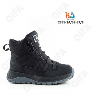 RC51_2351-2A Чёр 32-1,33-1,34-2,35-2,36-1,37-1 Boys and Girls Ботинки Повсед Оксфорд Иск.мат, Иск.мех, ТПР (TPR-Термопластичная резина) Зима Муж