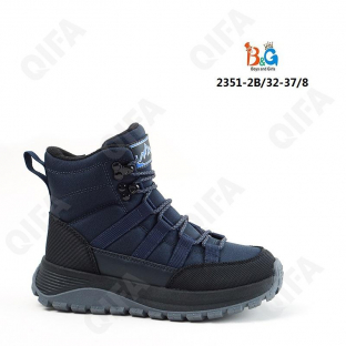 RC51_2351-2B Син 32-1,33-1,34-2,35-2,36-1,37-1 Boys and Girls Ботинки Повсед Оксфорд Иск.мат, Иск.мех, ТПР (TPR-Термопластичная резина) Зима Муж
