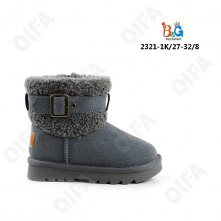 RC51_2321-1K Сер 27-1,28-1,29-2,30-2,31-1,32-1 Boys and Girls П/сапоги Повсед Угги Иск.мат, Иск.шерсть, ТПР (TPR-Термопластичная резина) Зима жен