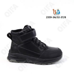 RC51_2359-3A Чёр 32-1,33-1,34-2,35-2,36-1,37-1 Boys and Girls Ботинки Повсед Оксфорд Иск.мат, Нат.шерсть, ТПР (TPR-Термопластичная резина) Зима Муж