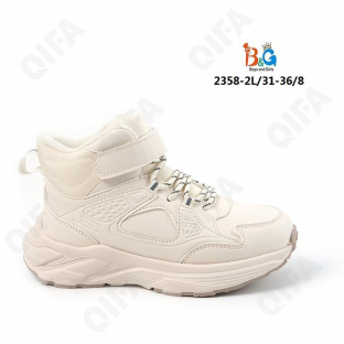 RC51_2358-2L Беж 31-1,32-1,33-2,34-2,35-1,36-1 Boys and Girls Ботинки Повсед Оксфорд Иск.мат, Нат.шерсть, ТПР (TPR-Термопластичная резина) Зима жен