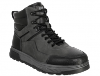 AQA_903_black-grey 39-1,40-2,41-2,42-2,43-1 Kedberry Ботинки Повсед Оксфорд Иск.мат, Нат.шерсть, ТЭП Зима Муж