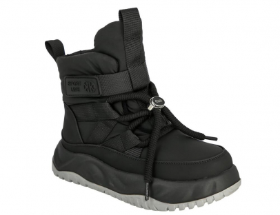 AQB_1810-02_black 32-1,33-1,34-1,35-1,36-1,37-1 Kedberry Ботинки Повсед Дутики Иск.мат, Нат.шерсть, ТЭП Зима жен