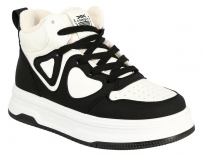 BMM_1023-01_black-beige 35-1,36-1,37-1,38-1,39-1,40-1 Kedberry Ботинки Повсед Оксфорд Иск.мат, Байка/Флис, ПВХ В/О жен