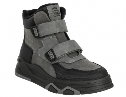 BUE_593-2_grey 28-1,29-1,30-1,31-1,32-1,33-1,34-1,35-1 Kedberry Ботинки Повсед Оксфорд Иск.мат, Байка/Флис, ТЭП В/О Муж