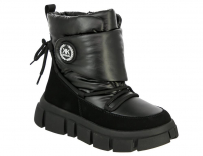 HZC_7242-1_black 28-1,29-1,30-2,31-2,32-1,33-1 Kedberry П/сапоги Повсед Дутики Иск.мат, Нат.шерсть, ТЭП Зима жен