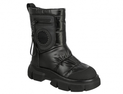 HZL_6232-6_black 33-1,34-1,35-1,36-1,37-1,38-1 Kedberry П/сапоги Повсед Дутики Иск.мат, Нат.шерсть, ТЭП Зима жен