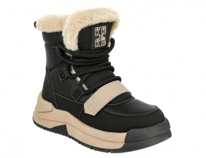 MQR_333-2_black-beige 33-1,34-1,35-1,36-1,37-1,38-1 Kedberry Ботинки Повсед Оксфорд Иск.мат, Нат.шерсть, ТЭП Зима жен