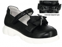 NZA_3223-6_black_K 29-2,30-2,31-2,32-2,33-2 Kedberry Туфли Школа Mary Jane Иск.мат, Кожподклад, ПУ Лето жен