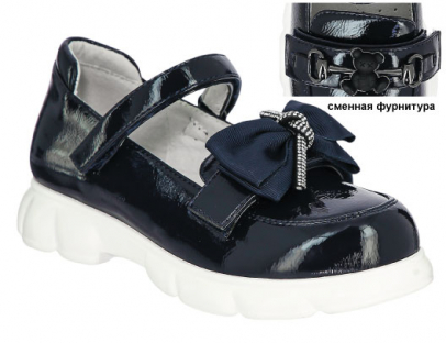 NZA_3223-6_navy_L 29-2,30-2,31-2,32-2,33-2 Kedberry Туфли Школа Mary Jane Иск.мат, Кожподклад, ПУ Лето жен