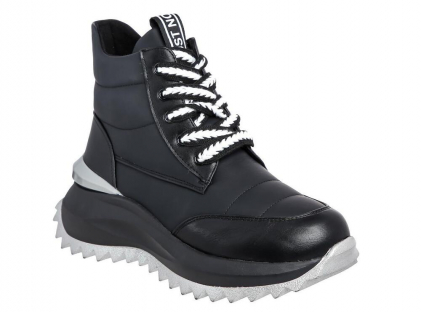 TVY_427-415_black 33-1,34-1,35-1,36-1,37-1,38-1 Kedberry Ботинки Повсед Дерби Иск.мат, Иск.шерсть, ТЭП Зима жен