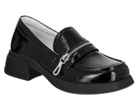 TWE_502-02_black 33-1,34-1,35-1,36-1,37-1,38-1 Kedberry Туфли Школа Лоферы Иск.мат, Кожподклад, ТЭП Лето жен