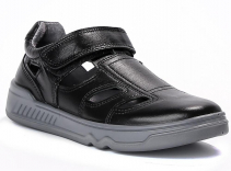 AJE_2030-22_black 32-1,33-1,34-1,35-1,36-1,37-1 Kenka П/ботинки Школа Сандалеты Нат.кожа, Кожподклад, ПУ Лето Муж