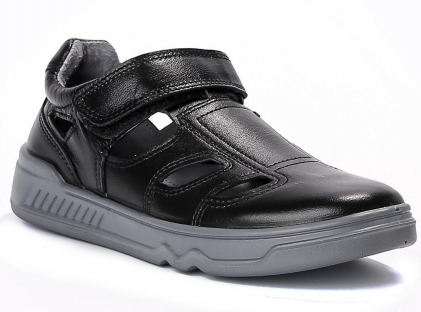 AJE_2030-22_black 32-1,33-1,34-1,35-1,36-1,37-1 Kenka П/ботинки Школа Сандалеты Нат.кожа, Кожподклад, ПУ Лето Муж