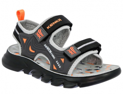 BSX_104-21_grey 32-1,33-1,34-1,35-1,36-1,37-1 Kenka Туфли Актив.отдых Сандалии Иск.мат, Текстиль, ПУ Лето Муж